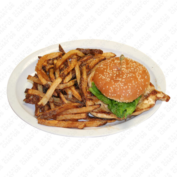 Grilled Chicken Sandwich and Fries